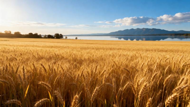 金麦湖畔风光图片