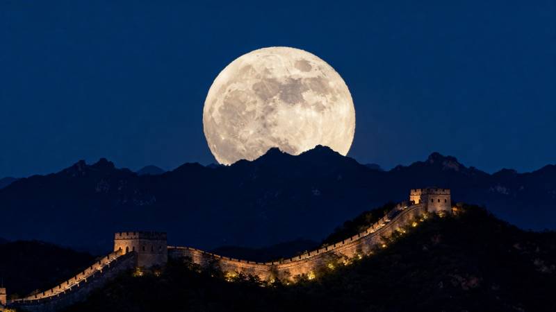 明月照长城图片