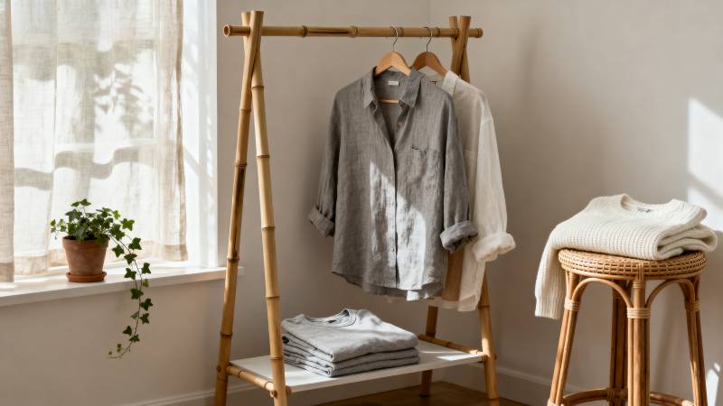 简约衣架陈列图图片