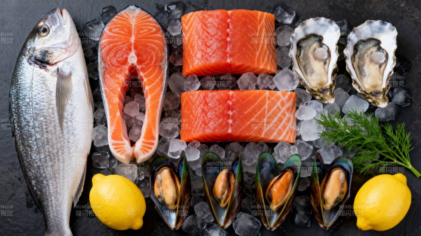 新鲜海鲜拼盘图片