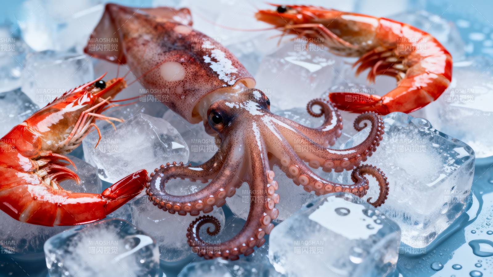 冰鲜海鲜拼盘图片