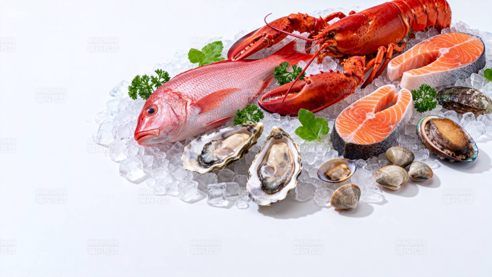 新鲜海鲜拼盘图片