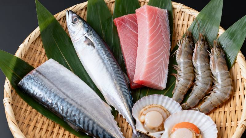 新鲜海鲜拼盘图片