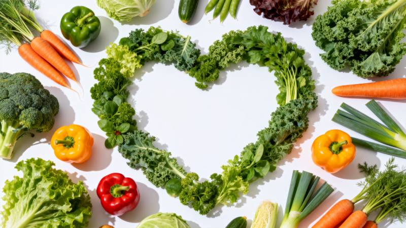 蔬菜爱心拼盘图片