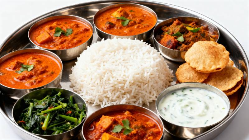 印度风味餐盘图片
