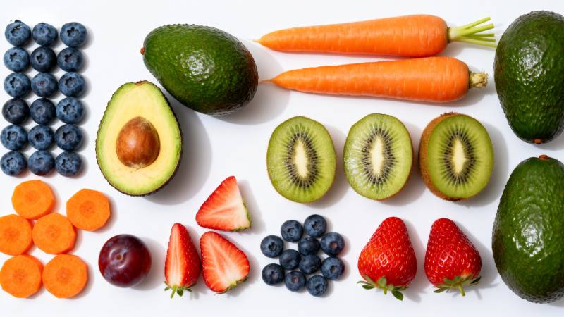 新鲜水果蔬菜拼盘图片