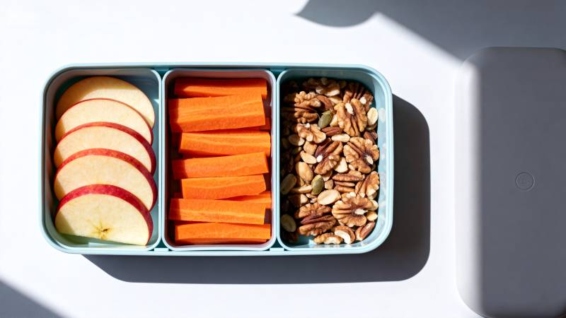 健康三格餐盒图片