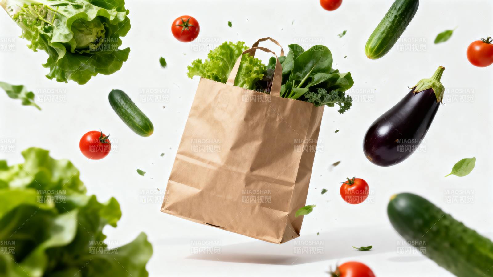 新鲜蔬果飞舞图片