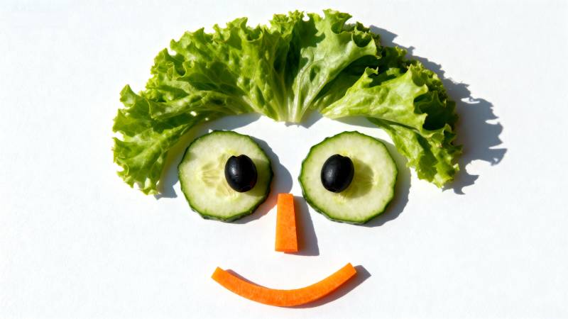 蔬菜笑脸创意摆盘图片