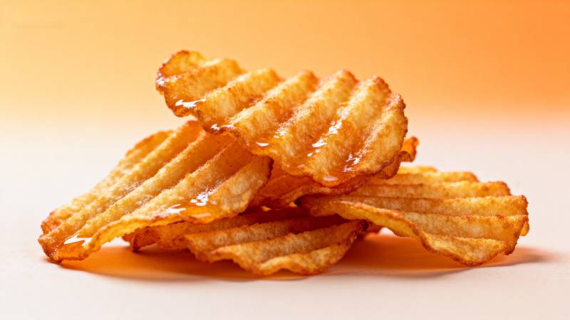 波纹薯片堆叠图片