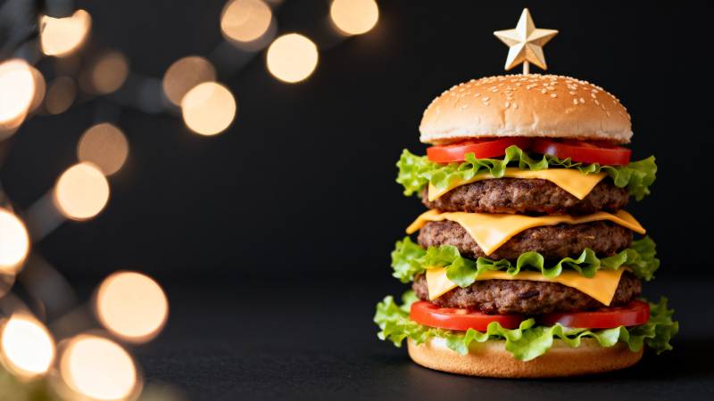 圣诞汉堡图片