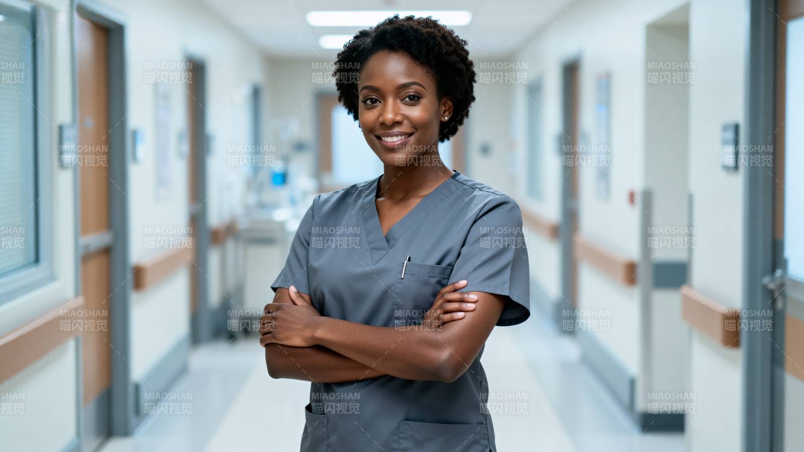 微笑的医护人员图片