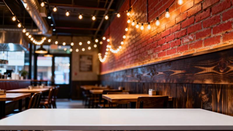 温馨餐厅角落图片