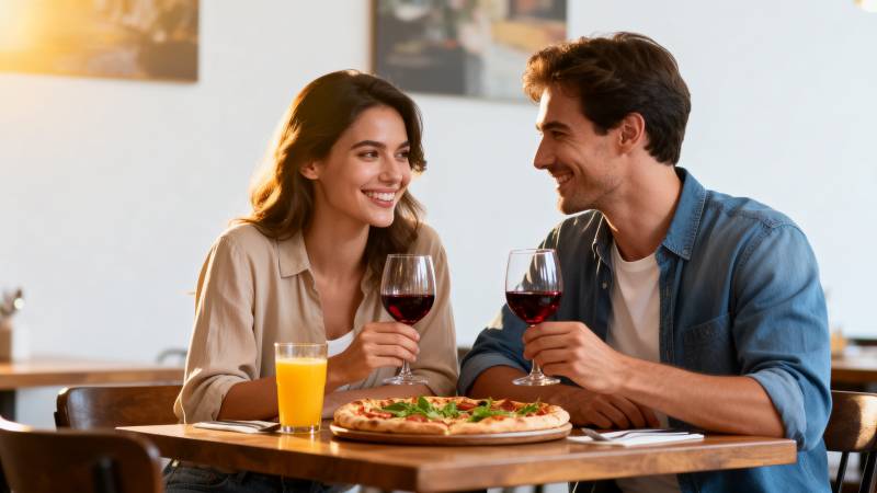 情侣共进晚餐图片