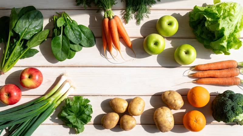 新鲜蔬果拼盘图片