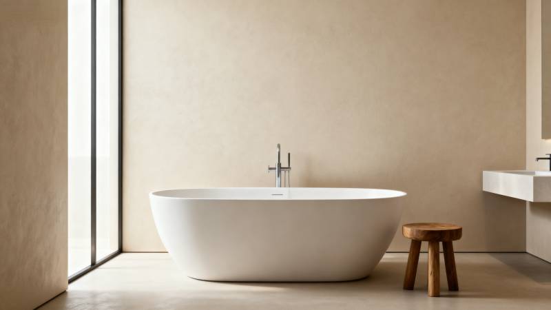 简约浴室浴缸设计图片