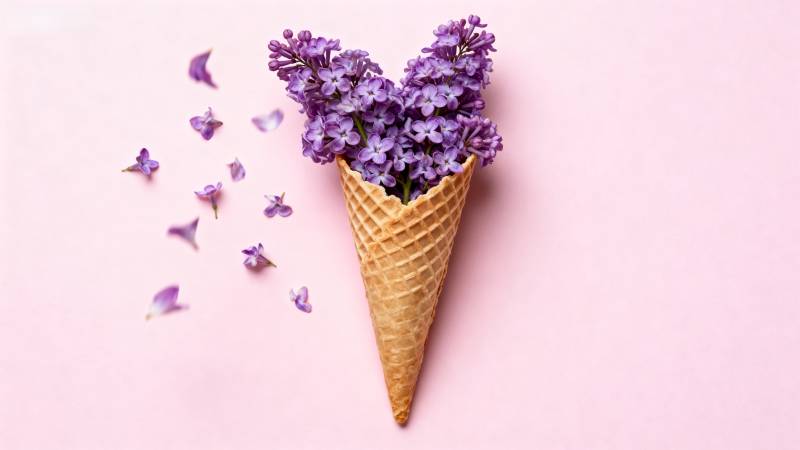 紫花冰激凌图片