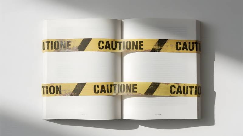 警示胶带封书页图片