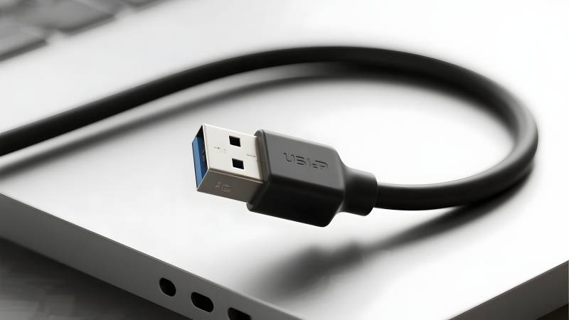 USB数据线特写图片