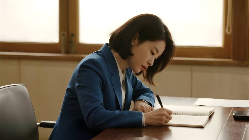 专注工作的女性图片