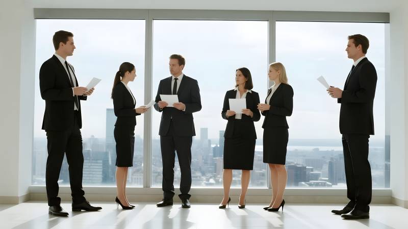 商务会议讨论中图片