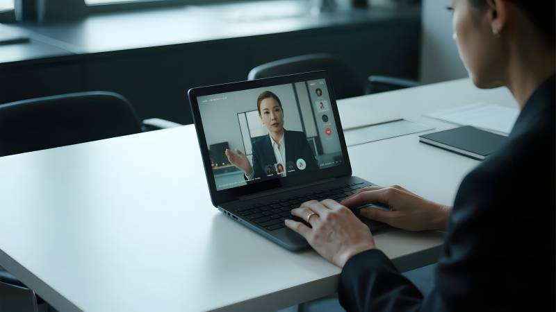 视频会议中图片