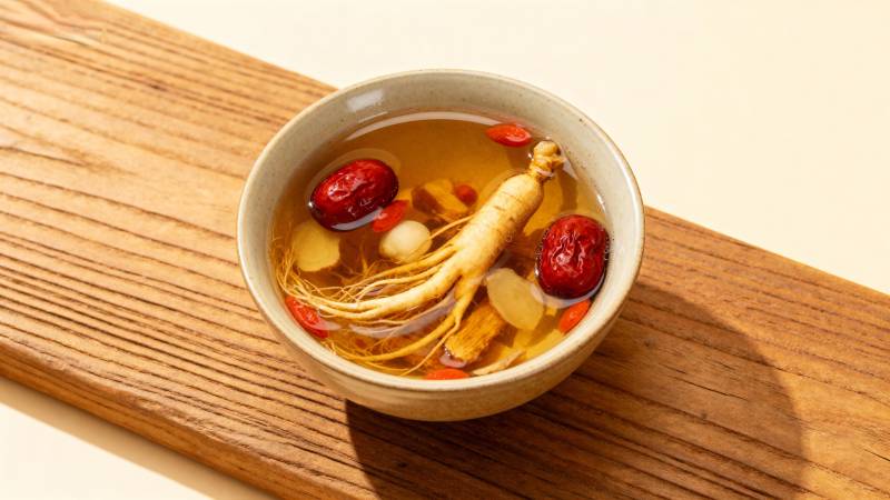 人参枸杞养生汤图片