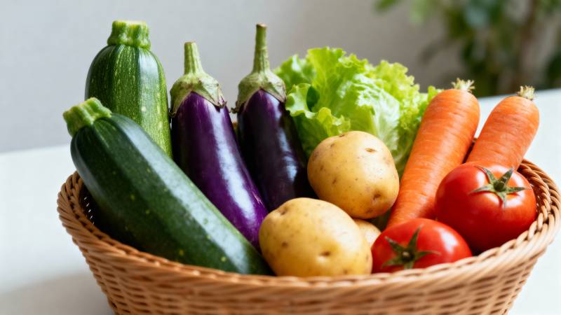 新鲜蔬菜篮图片