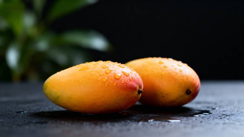 水珠芒果静置图图片