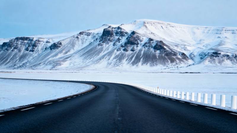 雪原公路图片