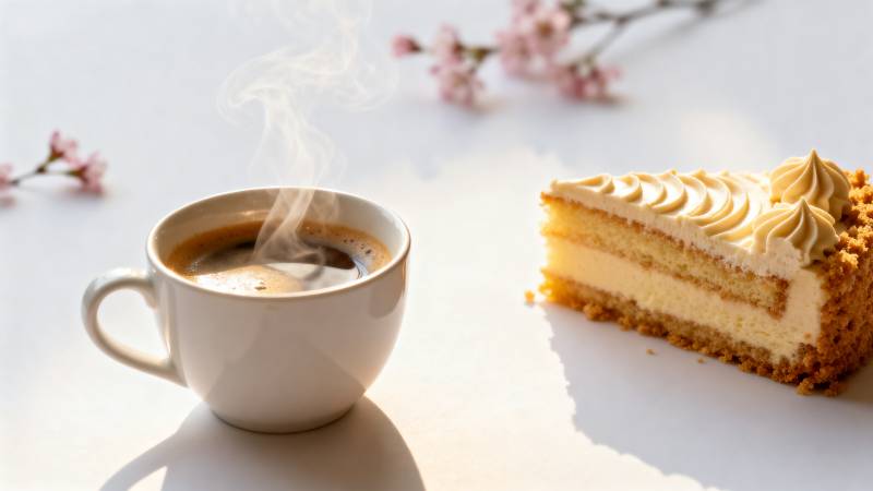 咖啡与蛋糕的静谧时光图片