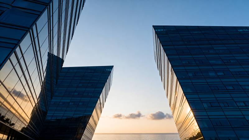 现代建筑剪影图片