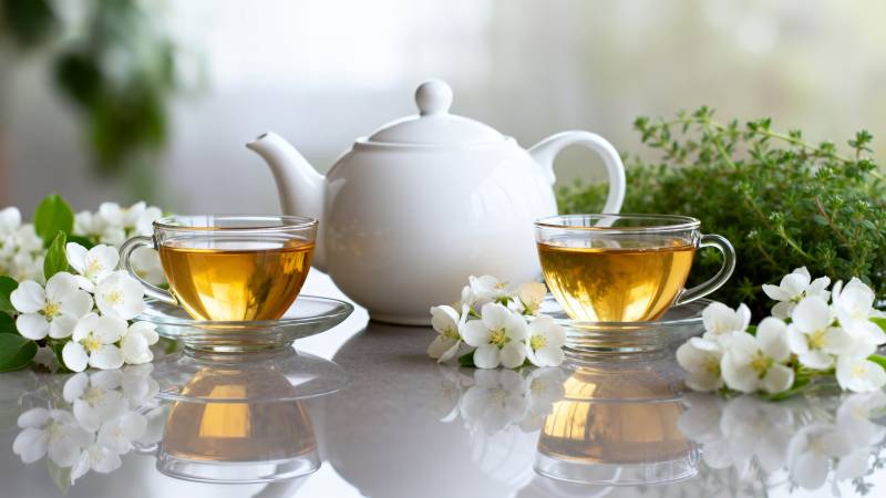 茶香花影 静谧时光图片