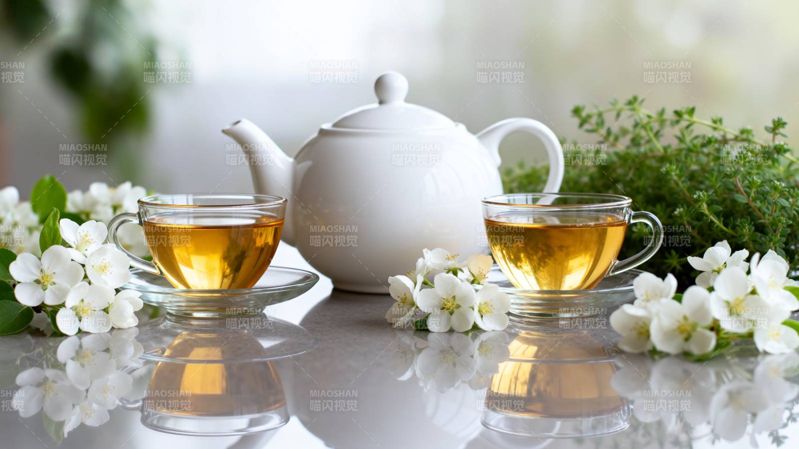 茶香花影 静谧时光图片