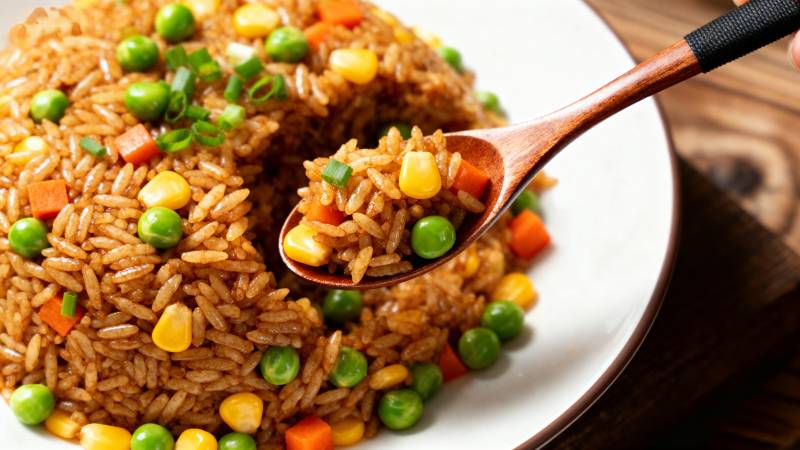 美味炒饭特写图片