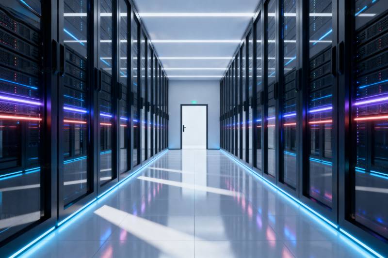 未来数据中心走廊图片