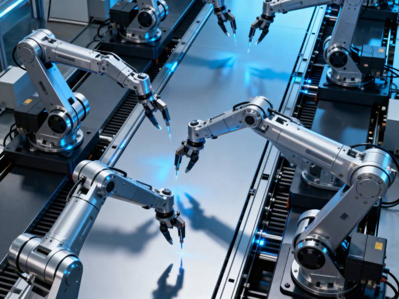 智能机械臂协作图片