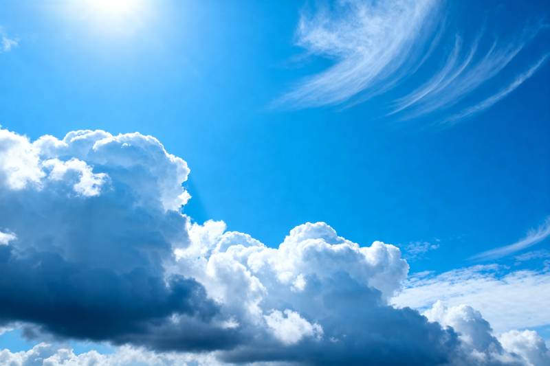 蓝天白云 晴空万里图片