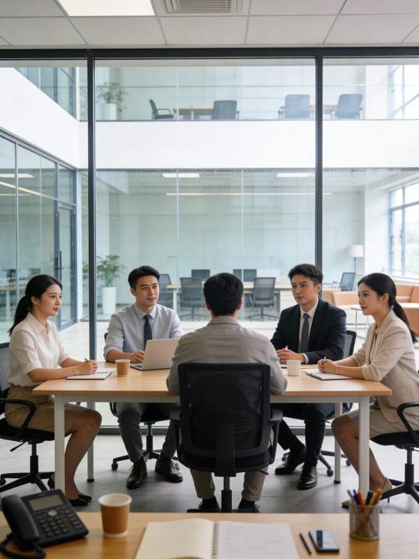 商务会议进行中图片