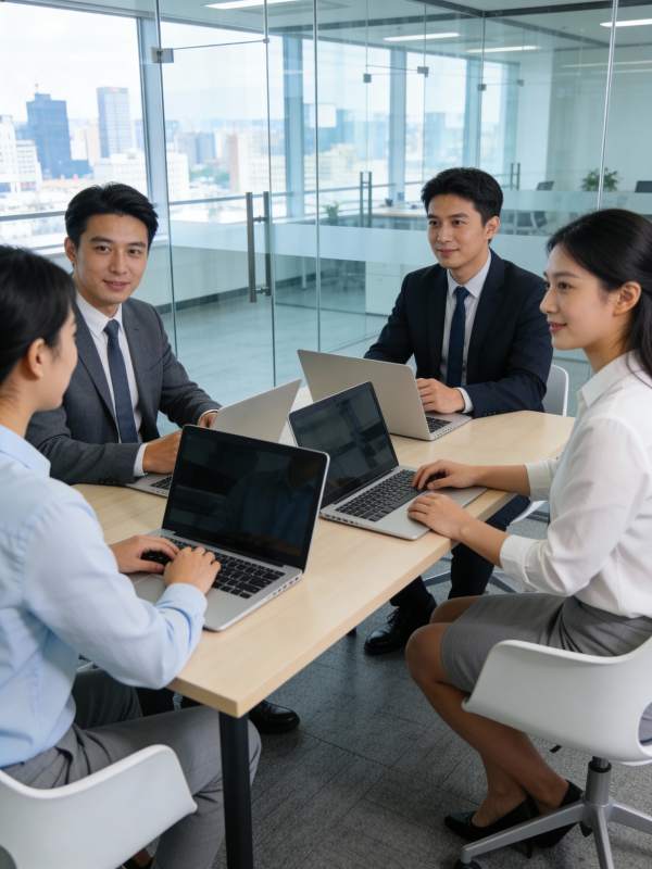 商务会议进行中图片