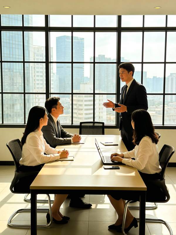 商务会议进行中图片