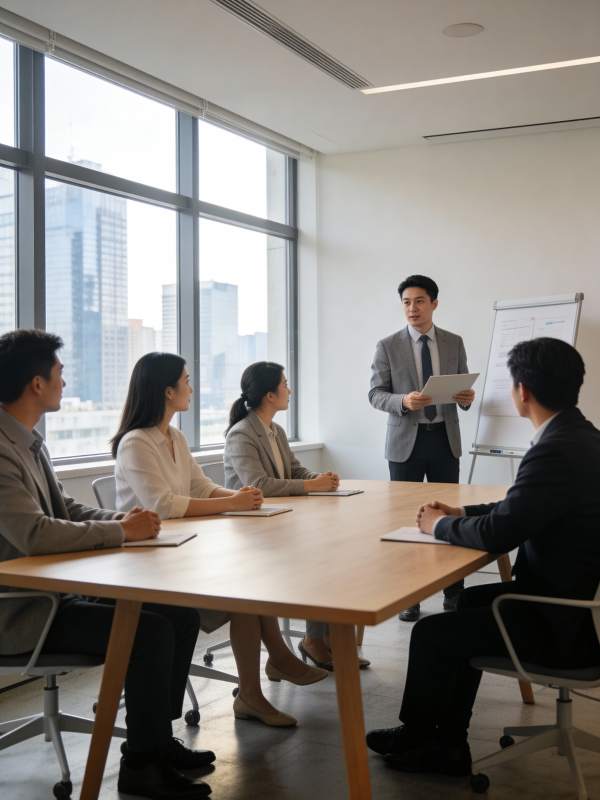 会议室讨论场景图片