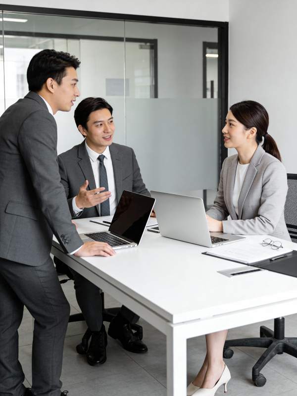 商务会议讨论中图片