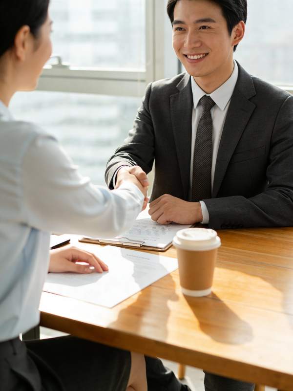 职场握手合作瞬间图片