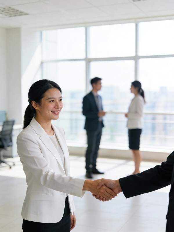职场握手合作瞬间图片
