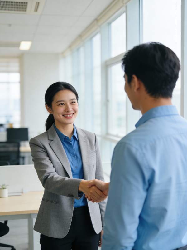职场握手合作瞬间图片