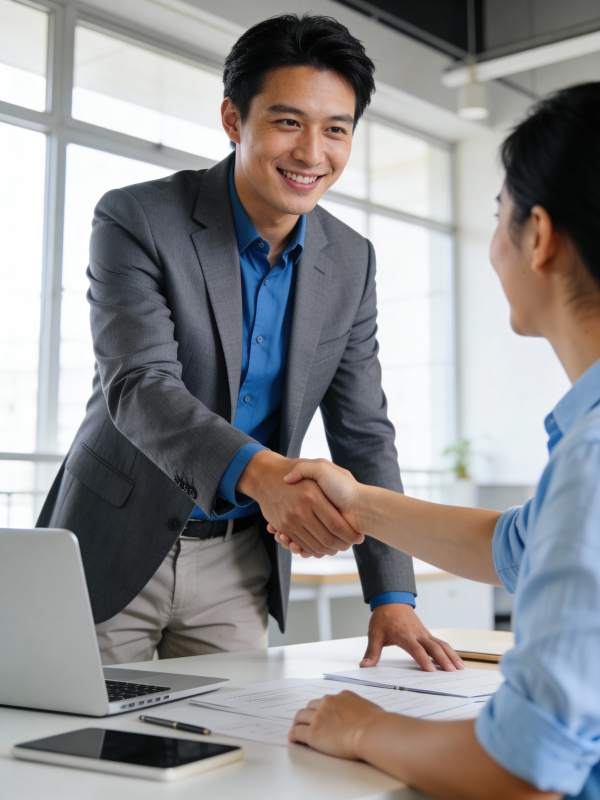 商务握手合作愉快图片