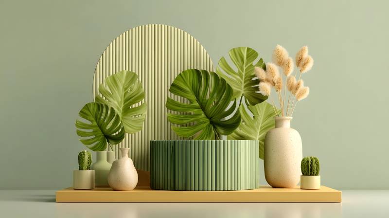 绿植装饰静谧空间图片