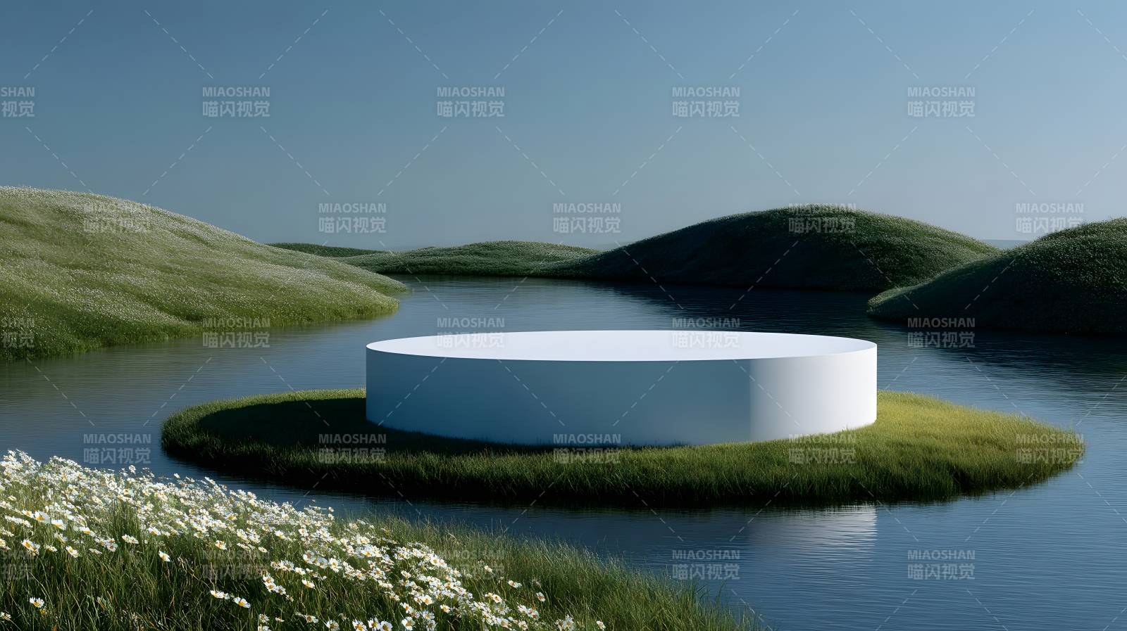 湖心白环岛图片