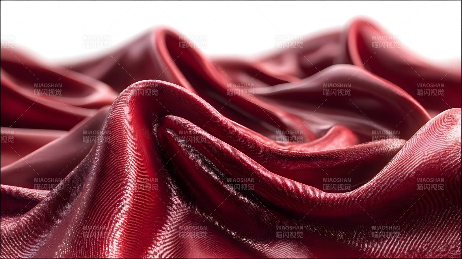 红色丝绸的柔美褶皱图片